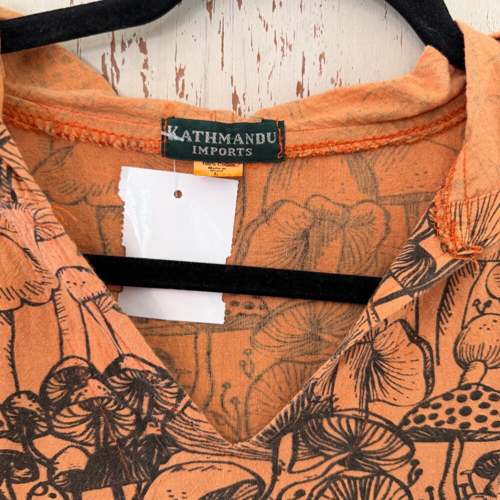 Rust Floral Hoodie Blouse - Women - Picture 6 of 6